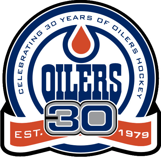 Edmonton Oiler 2008 09 Anniversary Logo iron on paper